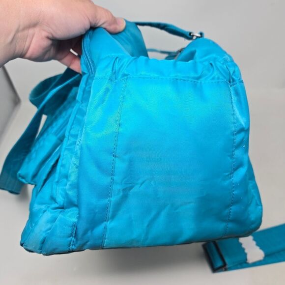 Lug Propeller Aqua Blue Duffle Bag Quilted Carry On Crossbody Shoulder Bag - Picture 4 of 11